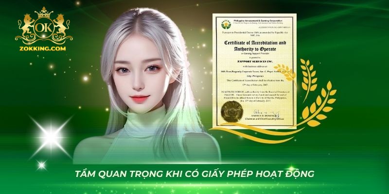 Giấy phép hoạt động cam kết mọi giao dịch an toàn